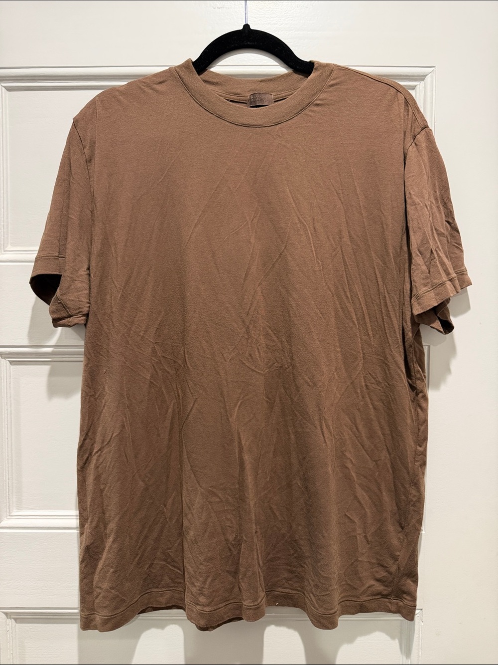 Skims Classic Brown Crewneck T-Shirt size L
